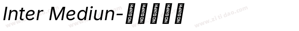 Inter Mediun字体转换